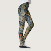 William Morris Forest Rabbit Floral Art Nouveau Leggings (Rechts)