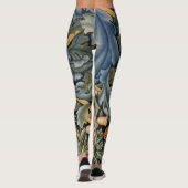 William Morris Forest Rabbit Floral Art Nouveau Leggings (Achterkant)