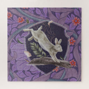 William Morris Forest Rabbit Floral Art Nouveau Legpuzzel