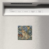 William Morris Forest Rabbit Floral Art Nouveau Magneet (Insitu (Vaatwasser))