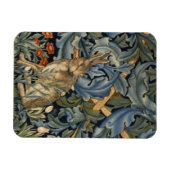 William Morris Forest Rabbit Floral Art Nouveau Magneet (Horizontaal)