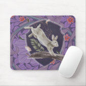 William Morris Forest Rabbit Floral Art Nouveau Muismat (Met muis)