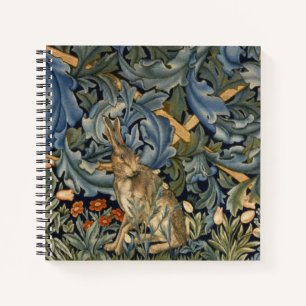 William Morris Forest Rabbit Floral Art Nouveau Notitieboek