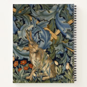 William Morris Forest Rabbit Floral Art Nouveau Notitieboek (Achterkant)