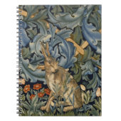 William Morris Forest Rabbit Floral Art Nouveau Notitieboek (Voorkant)