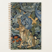 William Morris Forest Rabbit Floral Art Nouveau Planner (Voorkant)