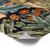 William Morris Forest Rabbit Floral Art Nouveau Poster (Hoek)