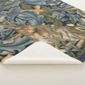 William Morris Forest Rabbit Floral Art Nouveau Sherpa Deken (3/4)
