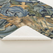 William Morris Forest Rabbit Floral Art Nouveau Sherpa Deken (3/4)
