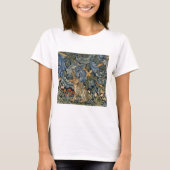 William Morris Forest Rabbit Floral Art Nouveau T-shirt (Voorkant)