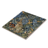 William Morris Forest Rabbit Floral Art Nouveau Tegeltje (Zijkant)