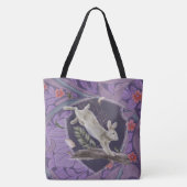 William Morris Forest Rabbit Floral Art Nouveau Tote Bag (Achterkant)