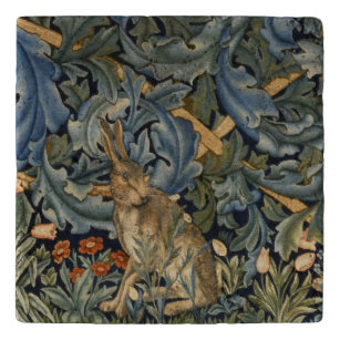 William Morris Forest Rabbit Floral Art Nouveau Trivet