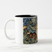 William Morris Forest Rabbit Floral Art Nouveau Tweekleurige Koffiemok (Links)