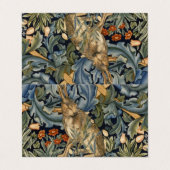 William Morris Forest Rabbit Floral Art Nouveau Visitekaartje (Buitenkant ongevouwen)