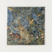 William Morris Forest Rabbit Floral Art Nouveau Wandkleed (Voorkant)