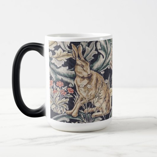 William Morris Forest Rabbit Floral Magische Mok (Links)