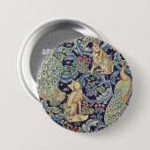 William Morris Forest Rabbit Ronde Button 7,6 Cm (Voorkant /achterkant)