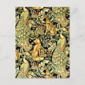 William Morris Forest Tapestry Fox Hare Peacock Briefkaart (Voorkant)