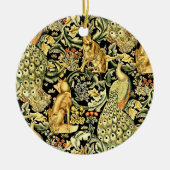 William Morris Forest Tapestry Fox Hare Peacock Keramisch Ornament (Voorkant)