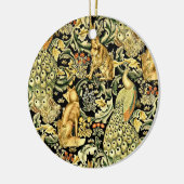 William Morris Forest Tapestry Fox Hare Peacock Keramisch Ornament (Links)