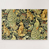 William Morris Forest Tapestry Fox Hare Peacock Legpuzzel (Horizontaal)