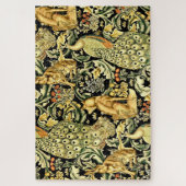 William Morris Forest Tapestry Fox Hare Peacock Legpuzzel (Verticaal)