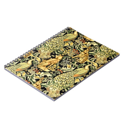 William Morris Forest Tapestry Fox Hare Peacock Notitieboek (Linkerzijde)