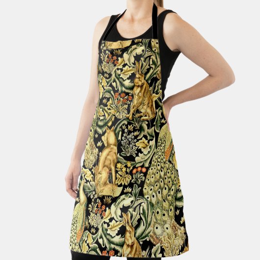 William Morris Forest Tapestry Fox Hare Peacock Schort (Insitu)