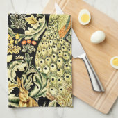 William Morris Forest Tapestry Fox Hare Peacock Theedoek (Quarter Fold)