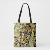 William Morris Forest Tapestry Fox Hare Peacock Tote Bag (Voorkant)