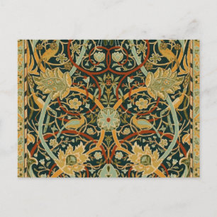 William Morris Forest Tapijt Patroon: Vintage Briefkaart