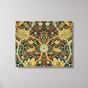 William Morris Forest Tapijt Patroon: Vintage Canvas Afdruk