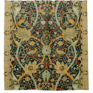 William Morris Forest Tapijt Patroon: Vintage Douchegordijn
