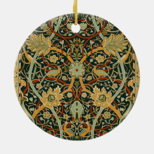 William Morris Forest Tapijt Patroon: Vintage Keramisch Ornament