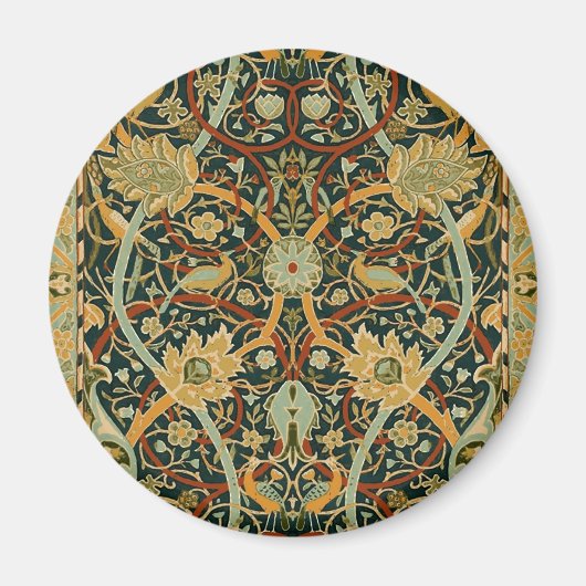 William Morris Forest Tapijt Patroon: Vintage Magneet (Voorkant)