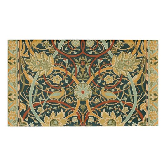 William Morris Forest Tapijt Patroon: Vintage Naambadge (Voorkant)