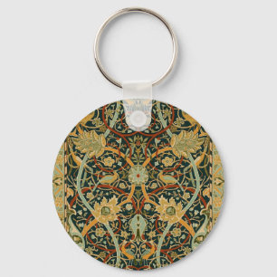 William Morris Forest Tapijt Patroon: Vintage Sleutelhanger