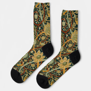 William Morris Forest Tapijt Patroon: Vintage Sokken