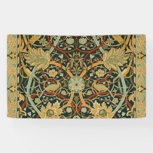 William Morris Forest Tapijt Patroon: Vintage Spandoek