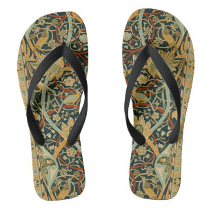 William Morris Forest Tapijt Patroon: Vintage Teenslippers