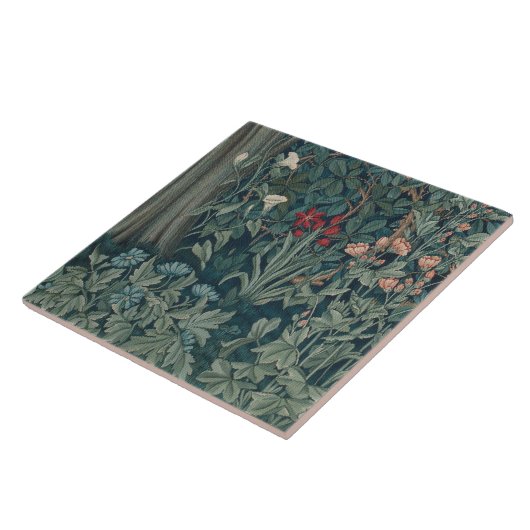 William Morris Forest Wildflower 2 Tapestry Tegeltje (Zijkant)