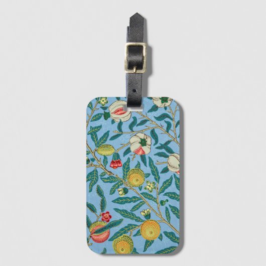  William Morris 'Four Fruits'-patroon Bagagelabel (Voorkant (verticaal))