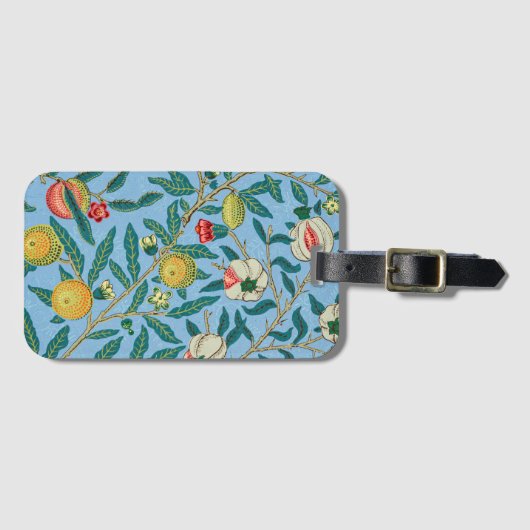  William Morris 'Four Fruits'-patroon Bagagelabel (Voorkant (horizontaal))