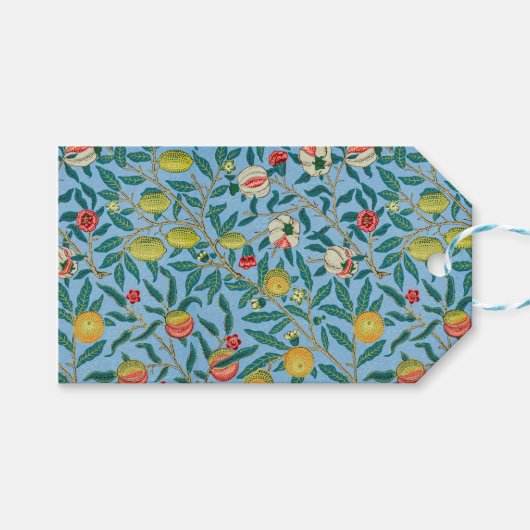  William Morris 'Four Fruits'-patroon Cadeaulabel (Voorkant (Horizontaal))