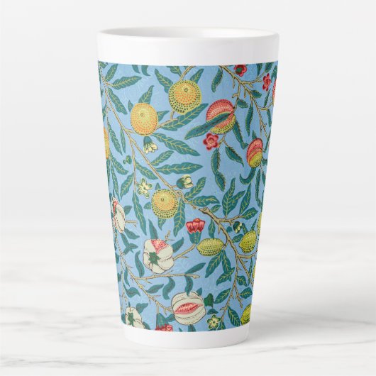 William Morris 'Four Fruits'-patroon Latte Mok (Voorkant)