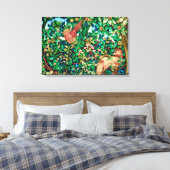 William Morris Fox en Pheasant Tapestry Print (Insitu (Slaapkamer))