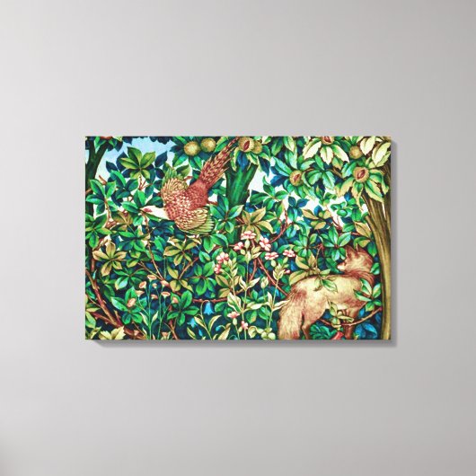William Morris Fox en Pheasant Tapestry Print (Voorkant)