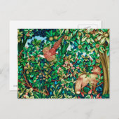 William Morris Fox en Pheasant Tapestry Print Briefkaart (Voorkant / Achterkant)