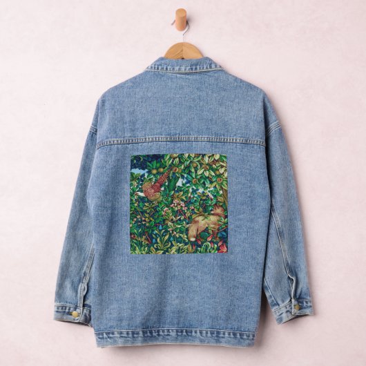 William Morris Fox en Pheasant Tapestry Print Denim Jacket (Hangar)